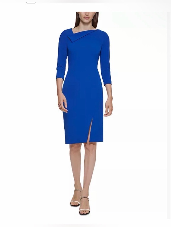 Calvin Klein Dresses & Skirts - Calvin Klein Classic Boatneck Sheath Dress in Royal Blue Size 16
NWT